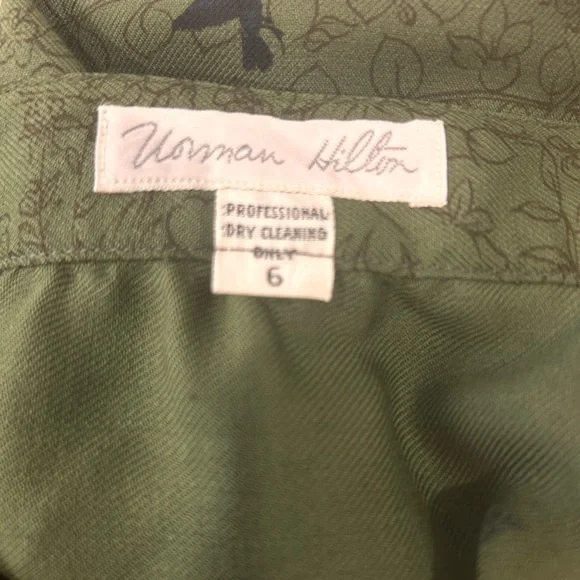 Vintage midi skirt Womens size 6 cottagecore folkcore peasant boho artsy green - Picture 12 of 16